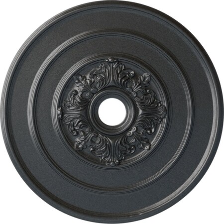 Ekena Millwork Traditional with Acanthus Leaves Ceiling Medallion, 26"OD x 3 1/8"ID x 1 1/2"P, Pewter CM26TAPES